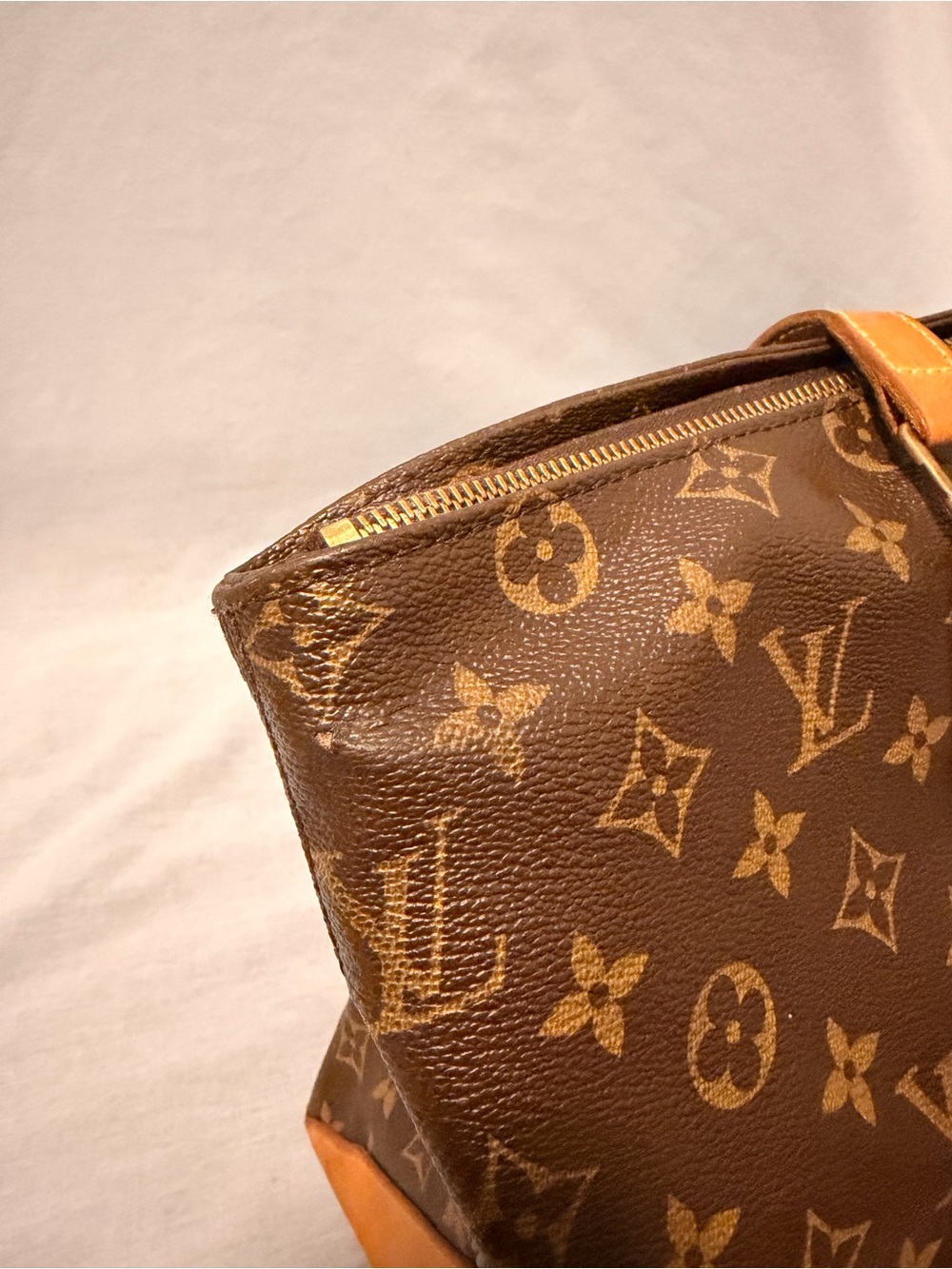 Louis Vuitton Monogram Cabas Mezzo Tote Shoulder Bag Brown - Picture 14 of 15